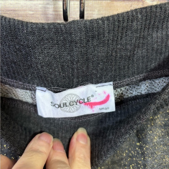 Soul Cycle Jogger Sweatpants Black Gold Logo Spellout Size Small - Picture 4 of 5